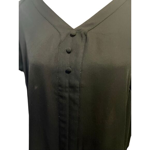 FORTUNE + IVY Helina Black Blouse Size XXL Mixed Material Sleeveless Stitch Fix - Picture 7 of 16